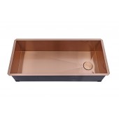 Kingsman Satin Rose Gold Matte Copper Stainless Steel Undermount 16-Gauge Kitchen Sink Single Bowl (42 Inch)